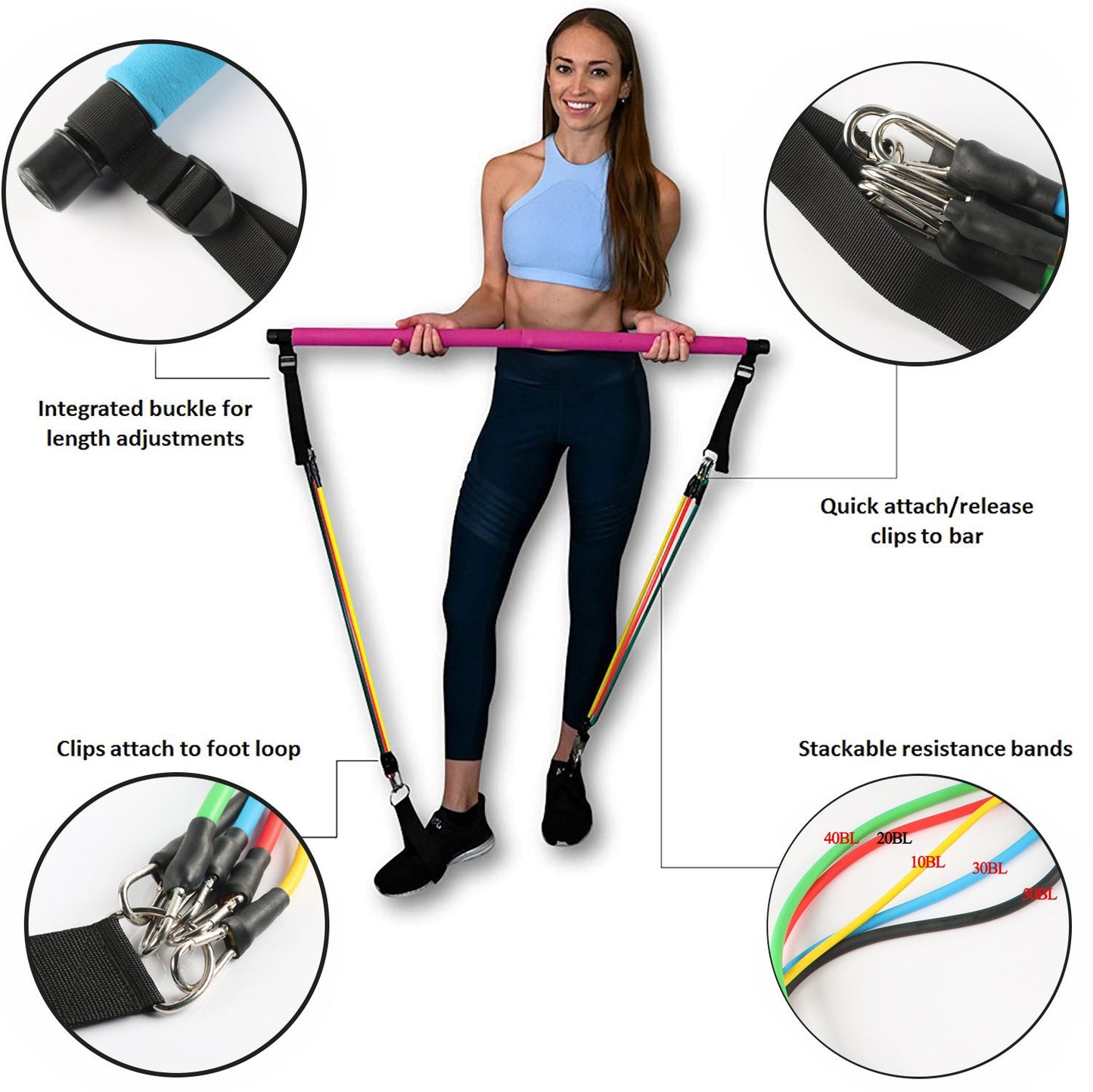 Fitness Yoga Portable Pilates Bar null