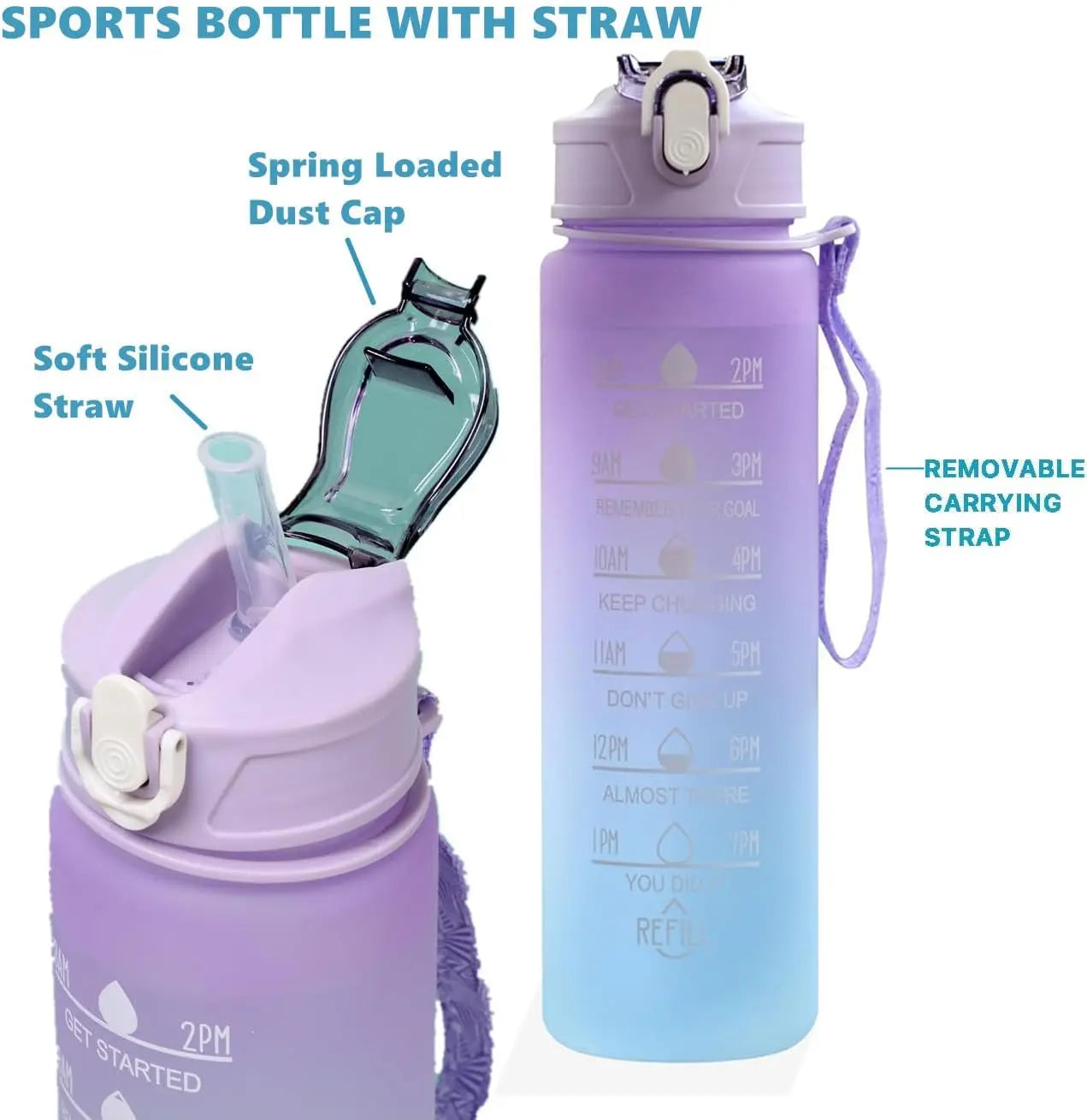 Motivational Water Bottle 750ml