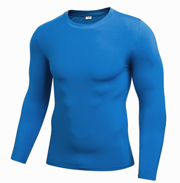 Men's Solid Quick-Drying Fitness Tight T-Shirt - Reem’s Fitness Store