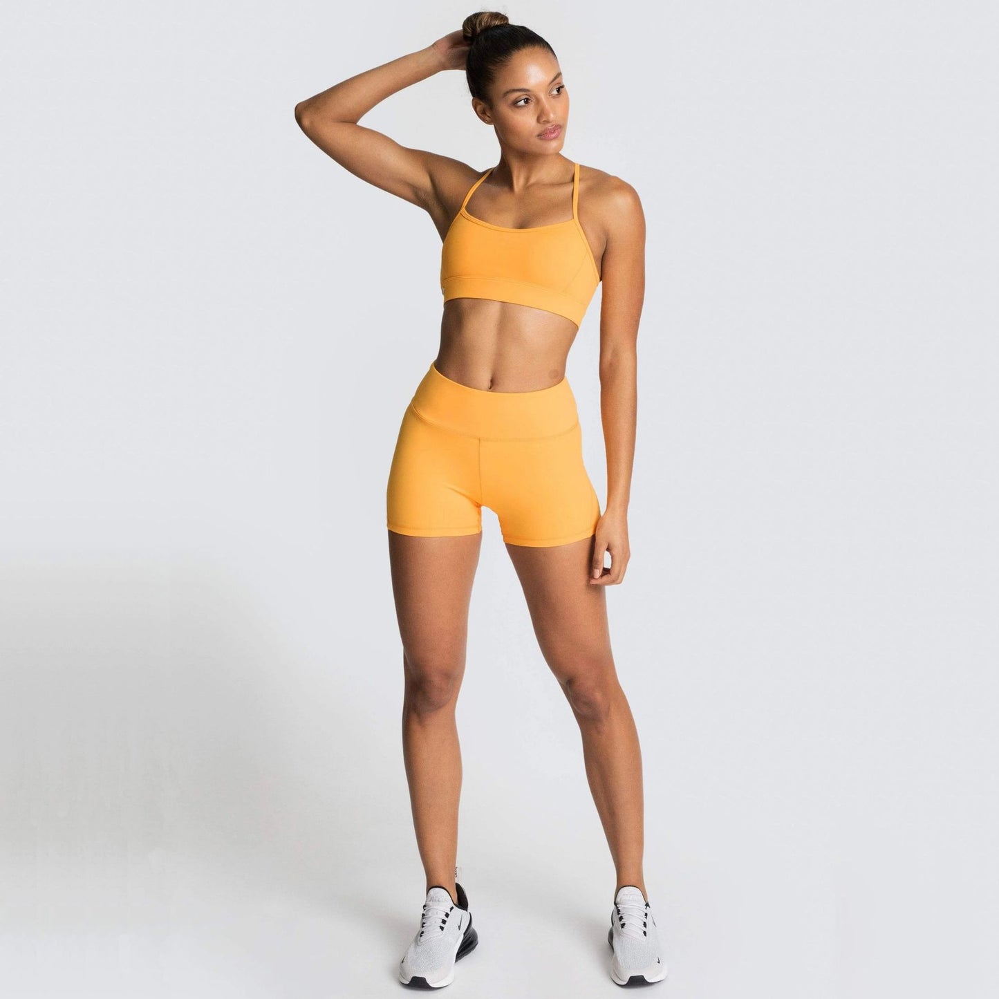 Summer New Womens Clothing Solid Color Fitness Sports Short Set - Reem’s Fitness Store