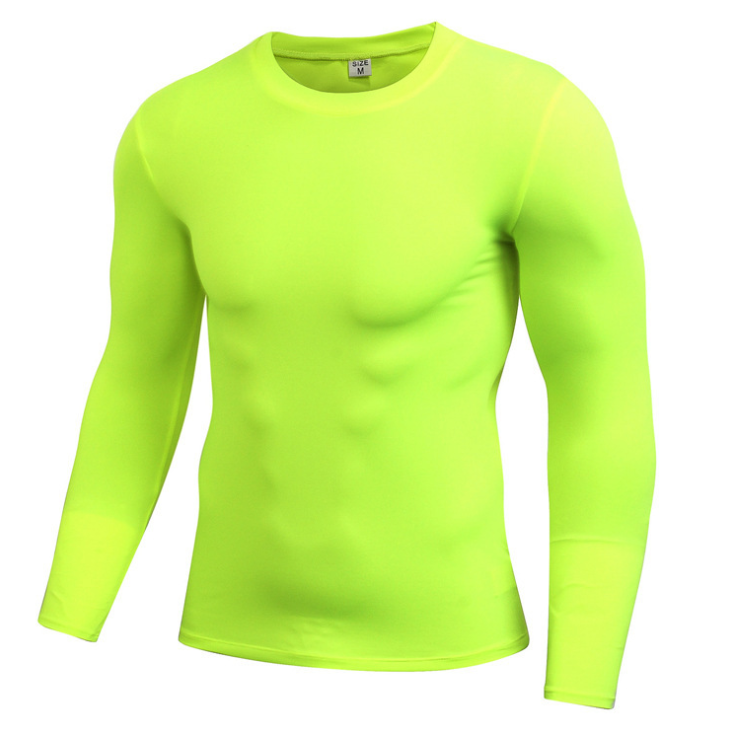 Men's Solid Quick-Drying Fitness Tight T-Shirt - Reem’s Fitness Store