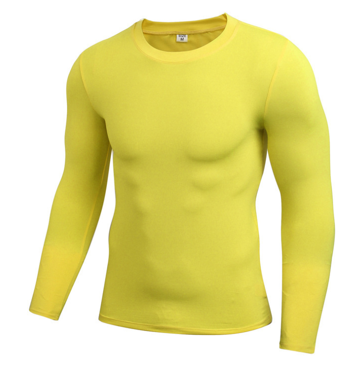 Men's Solid Quick-Drying Fitness Tight T-Shirt - Reem’s Fitness Store