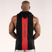 Sleeveless cotton fitness vest breathable hoodie