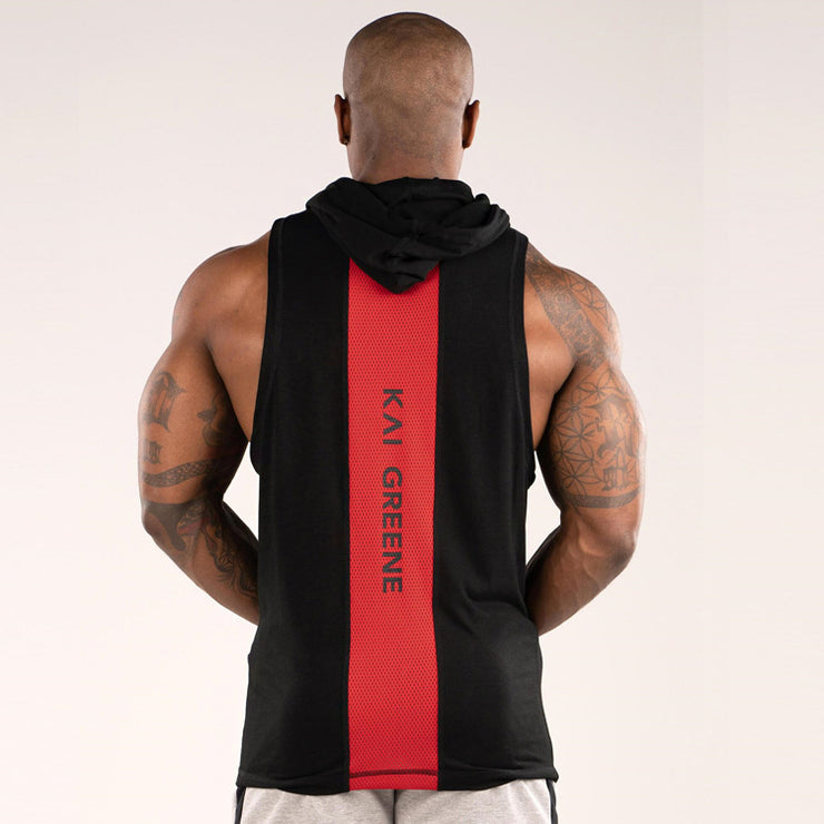 Sleeveless cotton fitness vest breathable hoodie