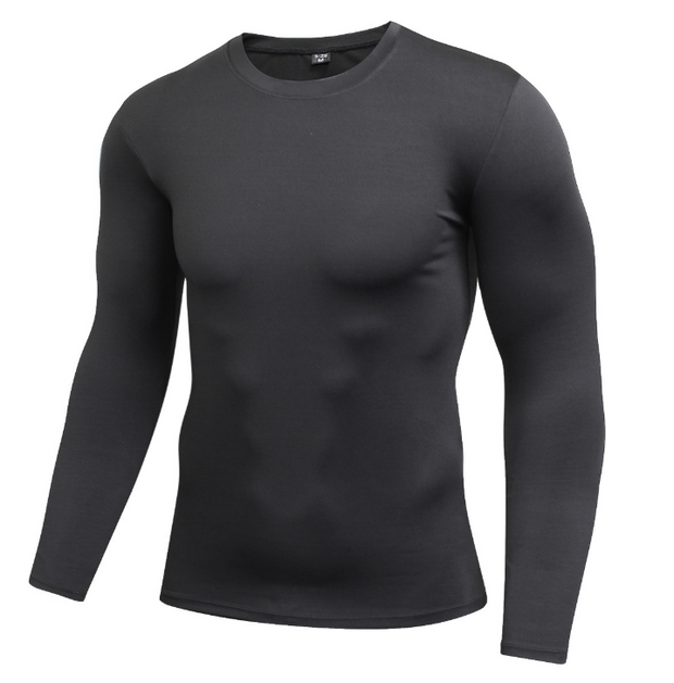 Men's Solid Quick-Drying Fitness Tight T-Shirt - Reem’s Fitness Store
