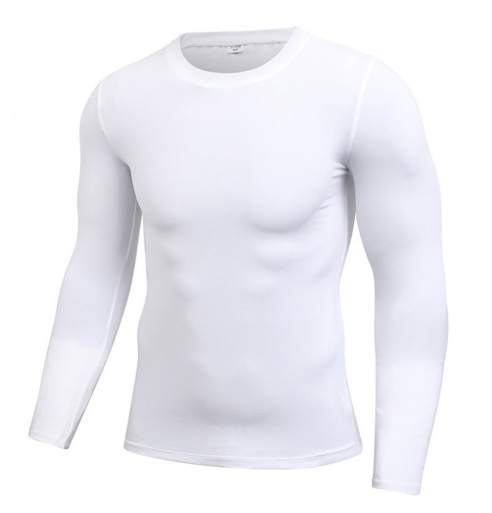 Men's Solid Quick-Drying Fitness Tight T-Shirt - Reem’s Fitness Store