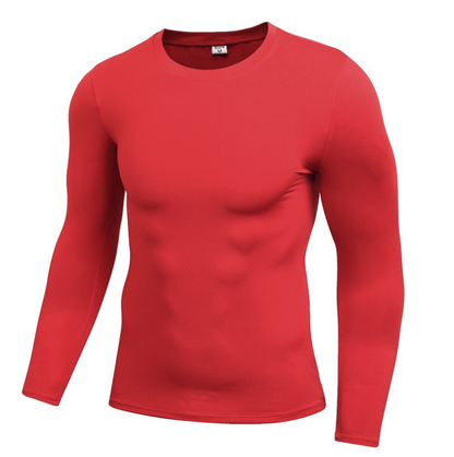 Men's Solid Quick-Drying Fitness Tight T-Shirt - Reem’s Fitness Store