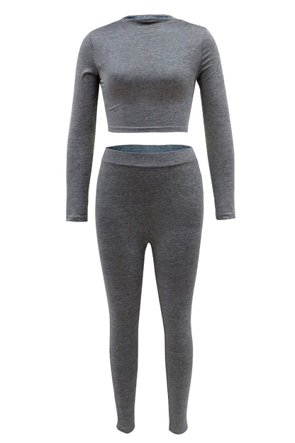 Two-piece long-sleeved short top - Reem’s Fitness Store