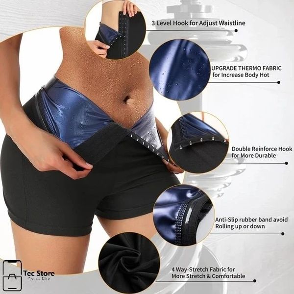 Slimming Pants Waist Trainer Shapewear Tummy Hot Thermo Sweat Leggings Fitness Workout Sweat Sauna Pants Body Shaper - Reem’s Fitness Store